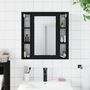 Voir la diapositive 3 : VIDAXL Armoire de salle de bain a miroir noir bois d'ingenierie