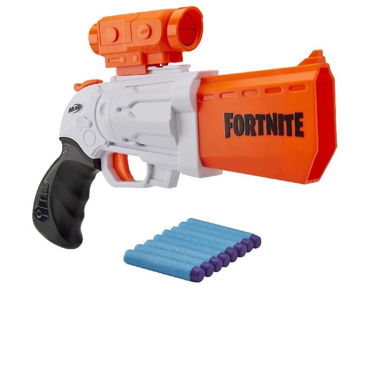 HASBRO Blaster Nerf Fortnite SR + 8 fléchettes Nerf Elite officielles