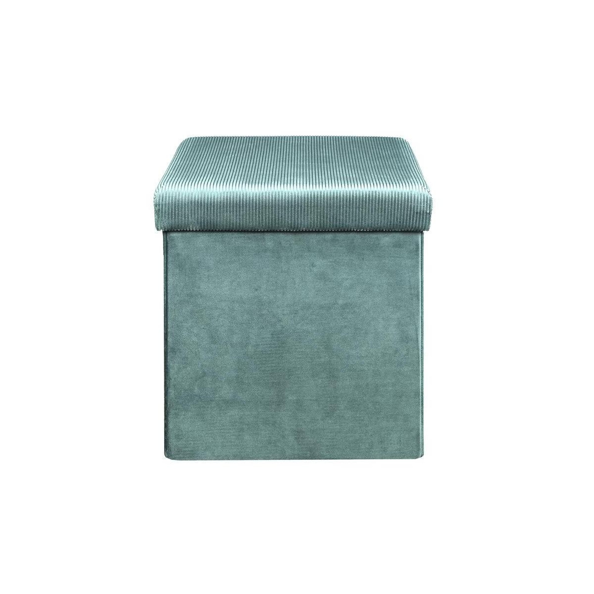 The Home Deco Factory Pouf & coffre de rangement  giulia  38cm bleu