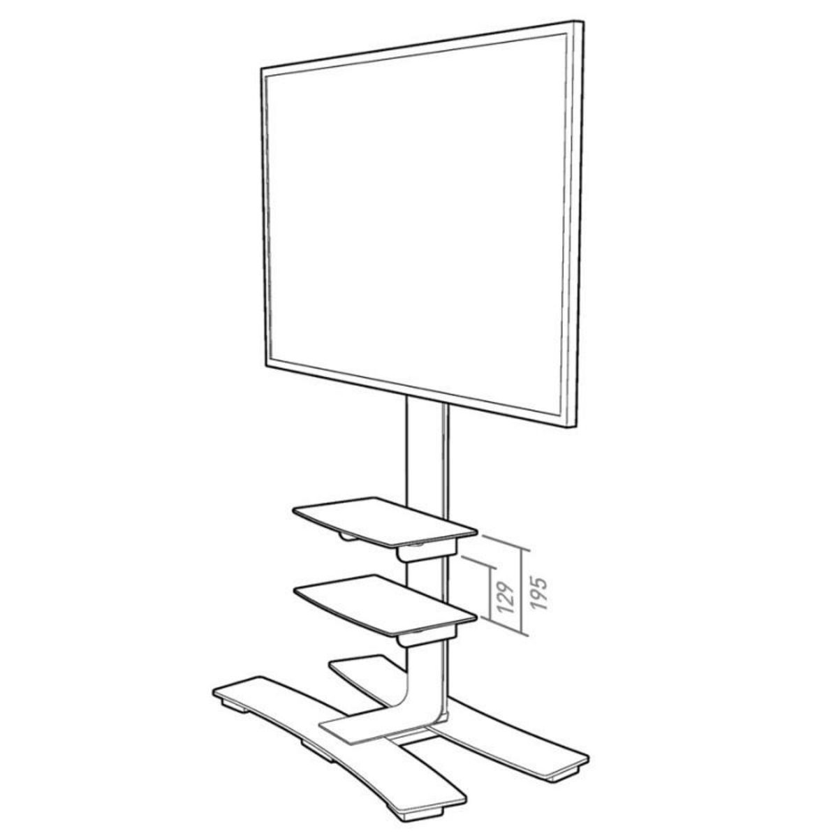 Erard Pied tv pour écran 40 à 75 noir - 039050