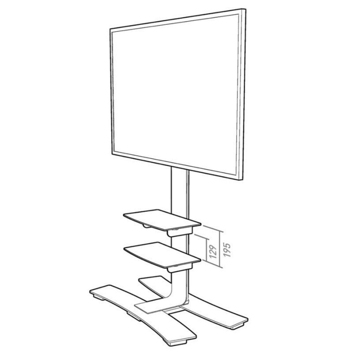 Erard Pied tv pour écran 40 à 75 noir - 039050