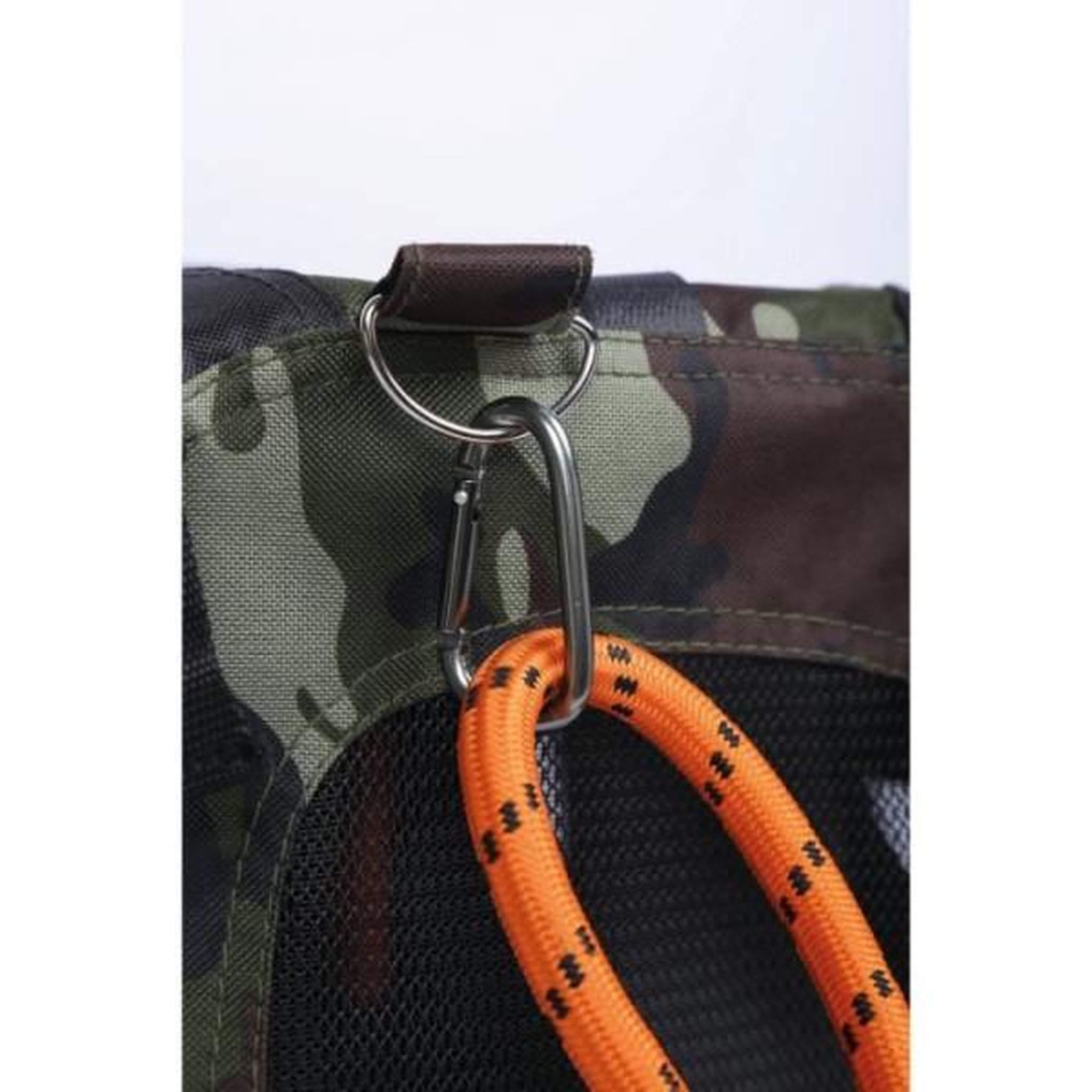 Voir la diapositive 6 : M PETS Sac de transport - m pets - remix 2 en 1 camouflage & orange - 41 x 28 x 28 cm - pliable - léger - ceinture baudrier