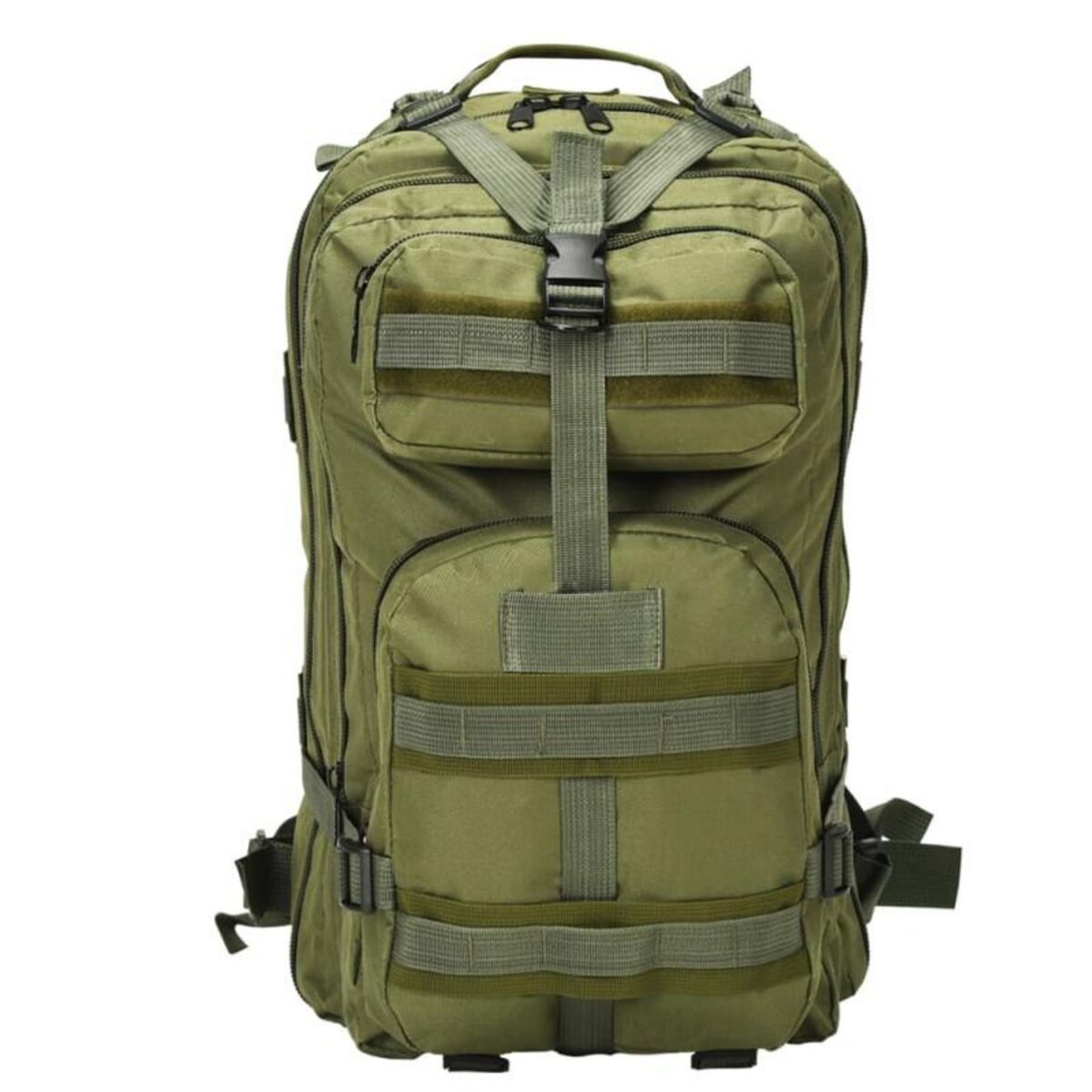VIDAXL Sac à dos en style militaire 50 L Vert olive