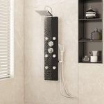 VIDAXL Panneau de douche Verre 25x47,5x130 cm Noir