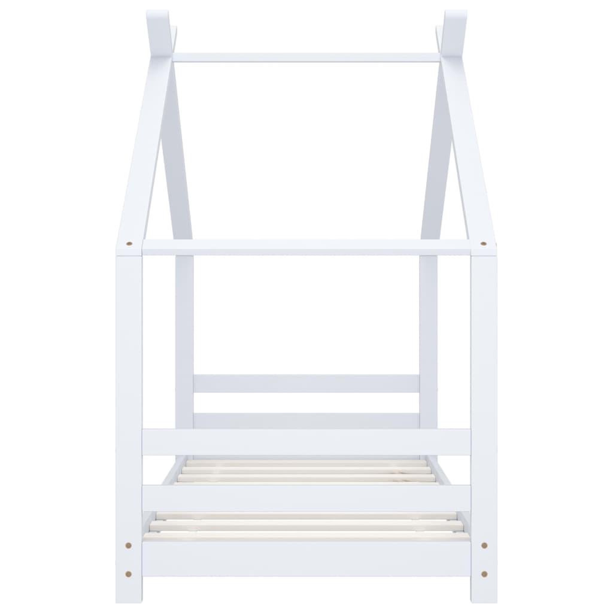 Voir la diapositive 3 : VIDAXL Cadre de lit d'enfant Blanc Bois de pin massif 80x160 cm