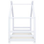 Voir la diapositive 3 : VIDAXL Cadre de lit d'enfant Blanc Bois de pin massif 80x160 cm