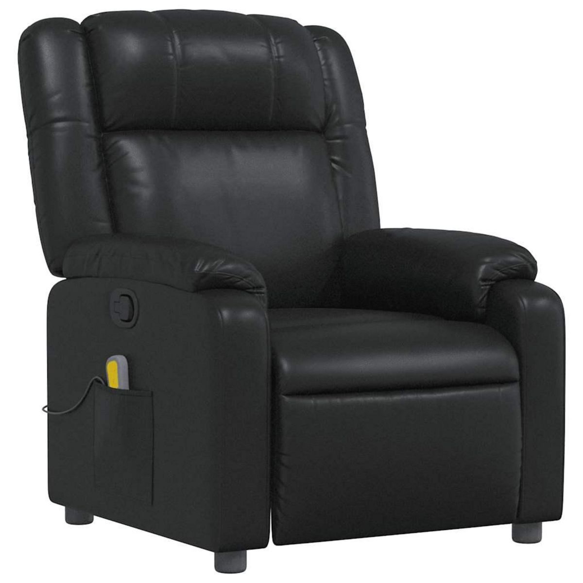 VIDAXL Fauteuil de massage inclinable Noir Similicuir