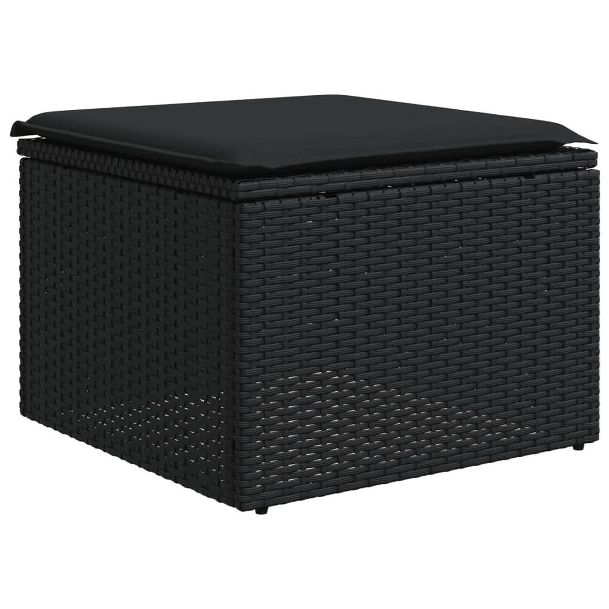Voir la diapositive 5 : VIDAXL Salon de jardin 9 pcs avec coussins noir resine tressee