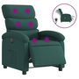 Voir la diapositive 2 : VIDAXL Fauteuil de massage inclinable electrique Vert fonce Tissu