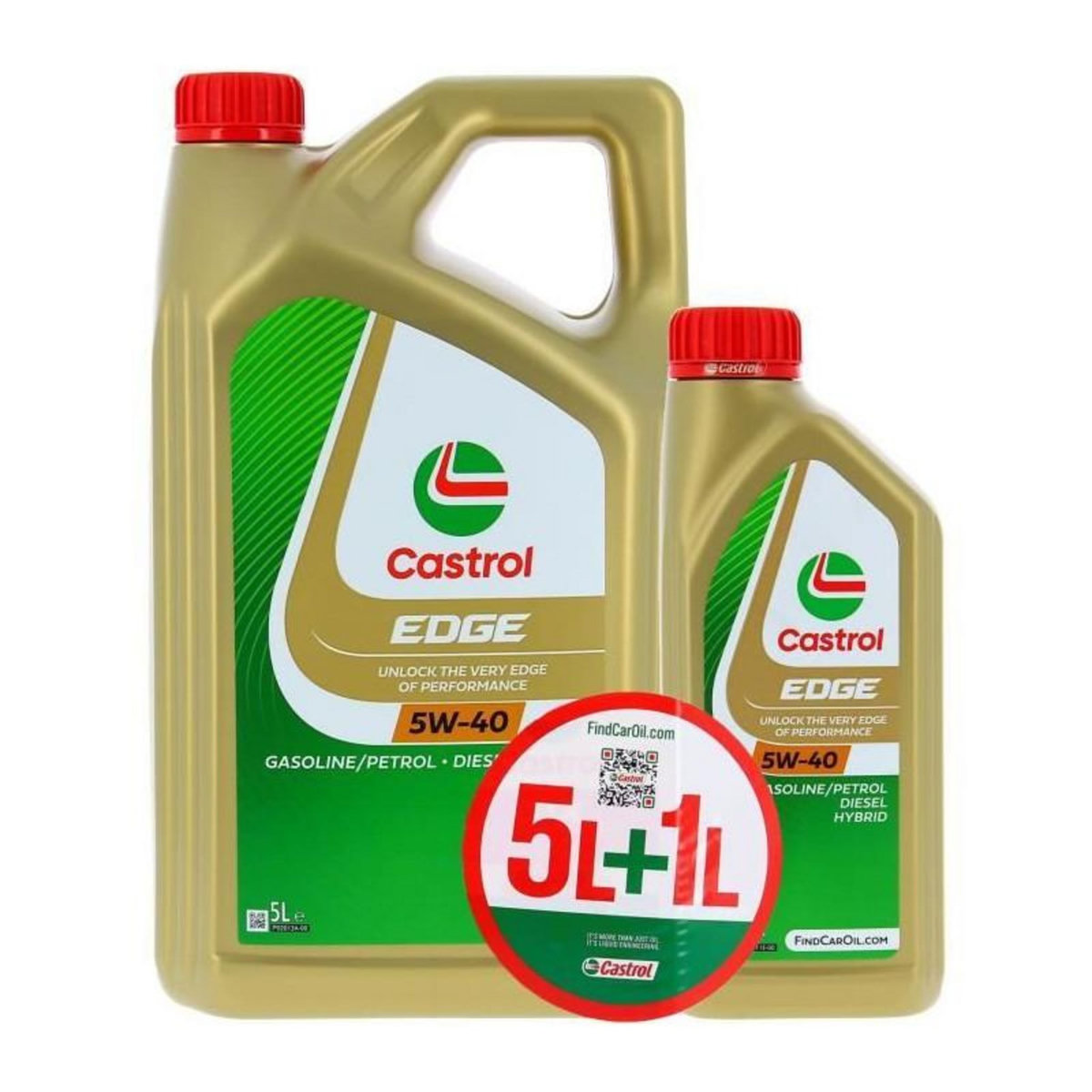 CASTROL Huile Moteur - CASTROL EDGE - 5W-40 - 5L+1L - 057326