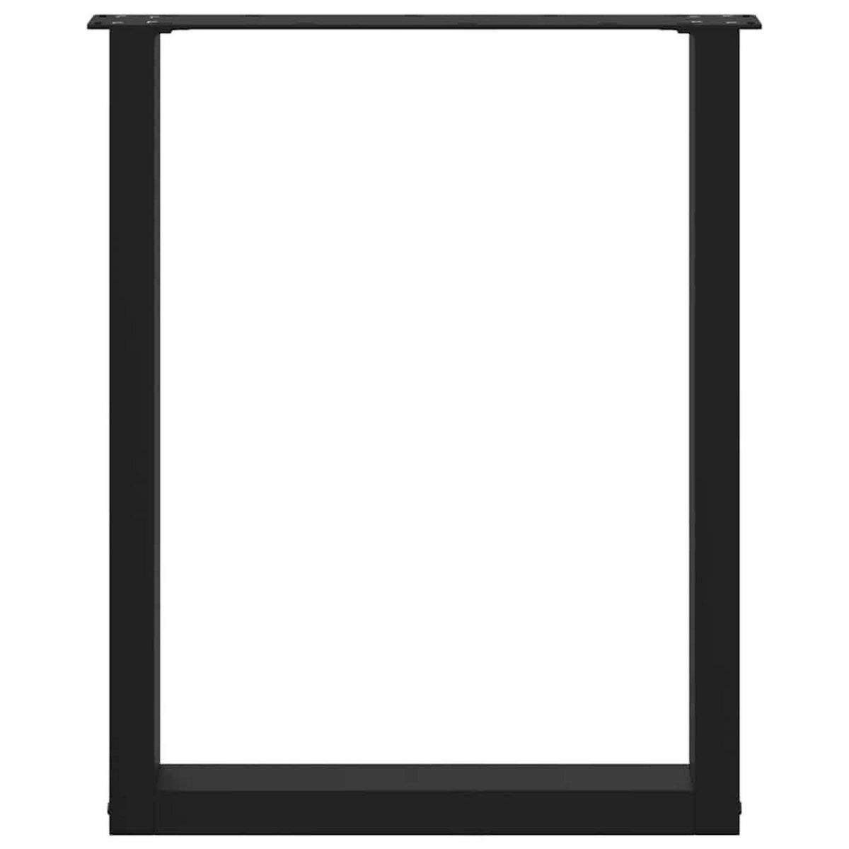 VIDAXL Pieds de table basse forme de U 3 pcs noir 70x(72-73) cm acier