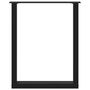 Voir la diapositive 5 : VIDAXL Pieds de table basse forme de U 3 pcs noir 70x(72-73) cm acier