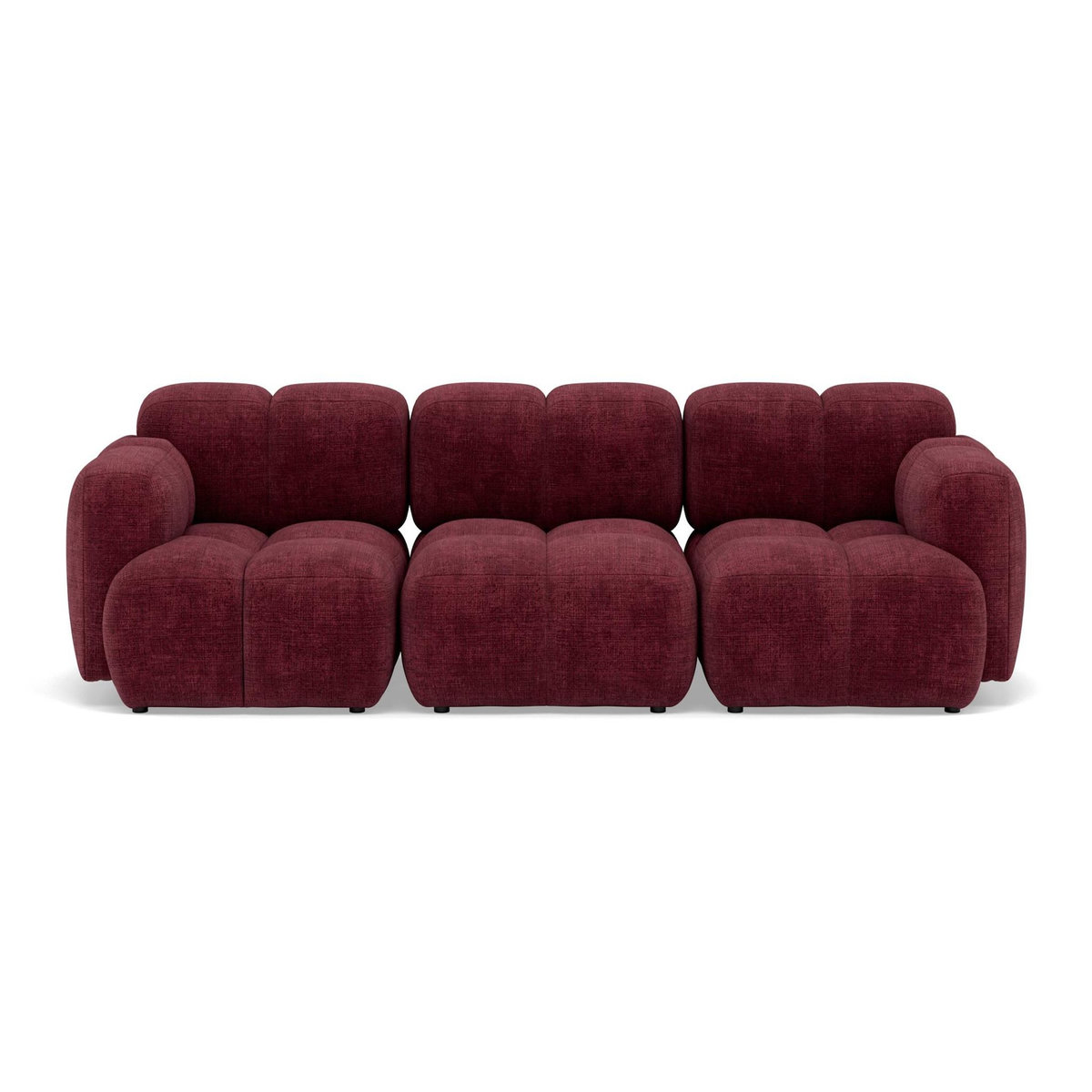 LISA DESIGN Grace - canapé modulable 3 places en velours texturé