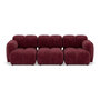 Voir la diapositive 1 : LISA DESIGN Grace - canapé modulable 3 places en velours texturé