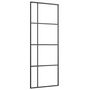 Voir la diapositive 2 : VIDAXL Porte coulissante Verre ESG depoli et aluminium 76x205 cm Noir