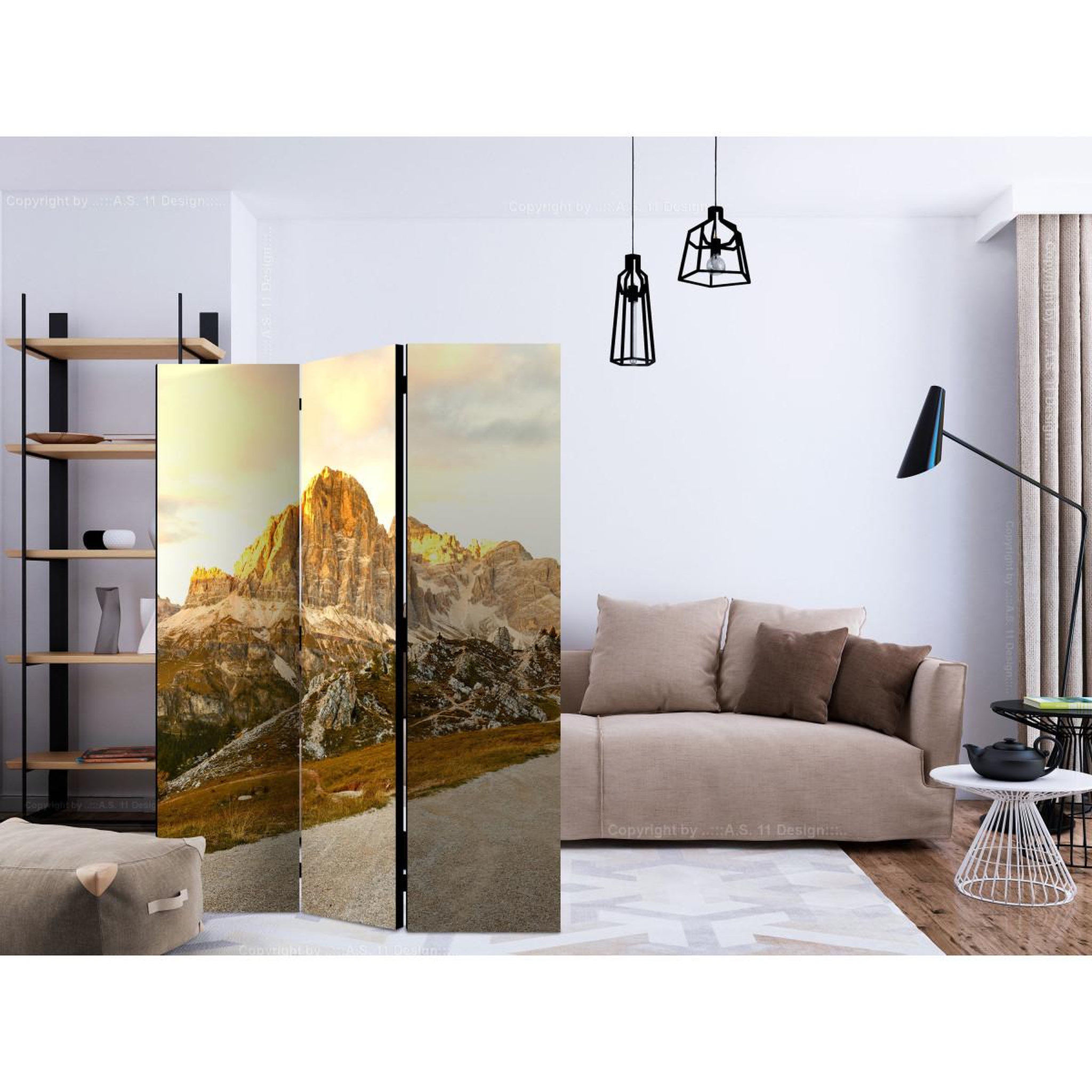 Voir la diapositive 2 : Paris Prix Paravent 3 volets  beautiful dolomites  135x172cm