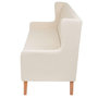 Voir la diapositive 3 : VIDAXL Canape a 3 places Tissu Blanc creme