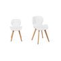 Voir la diapositive 1 : Lot de 2 chaises assise PU pieds bois massif NICKY