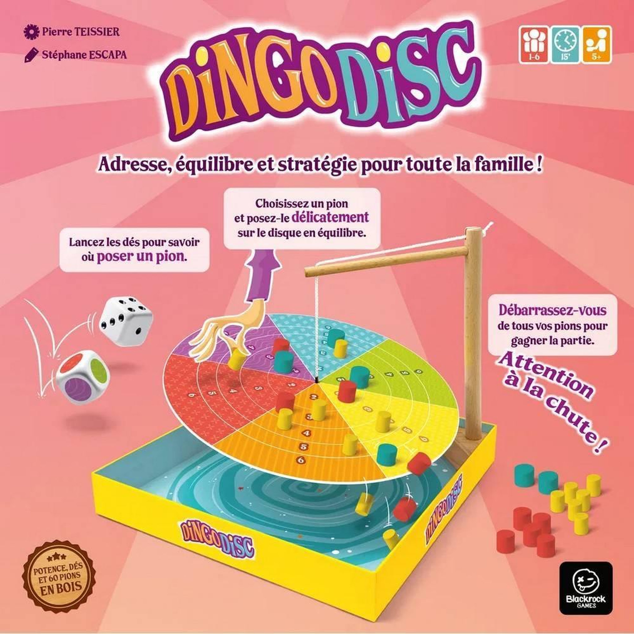 Voir la diapositive 3 : BLACKROCK Jeu d'ambiance Blackrock Games Dingo Disc Edition 2025