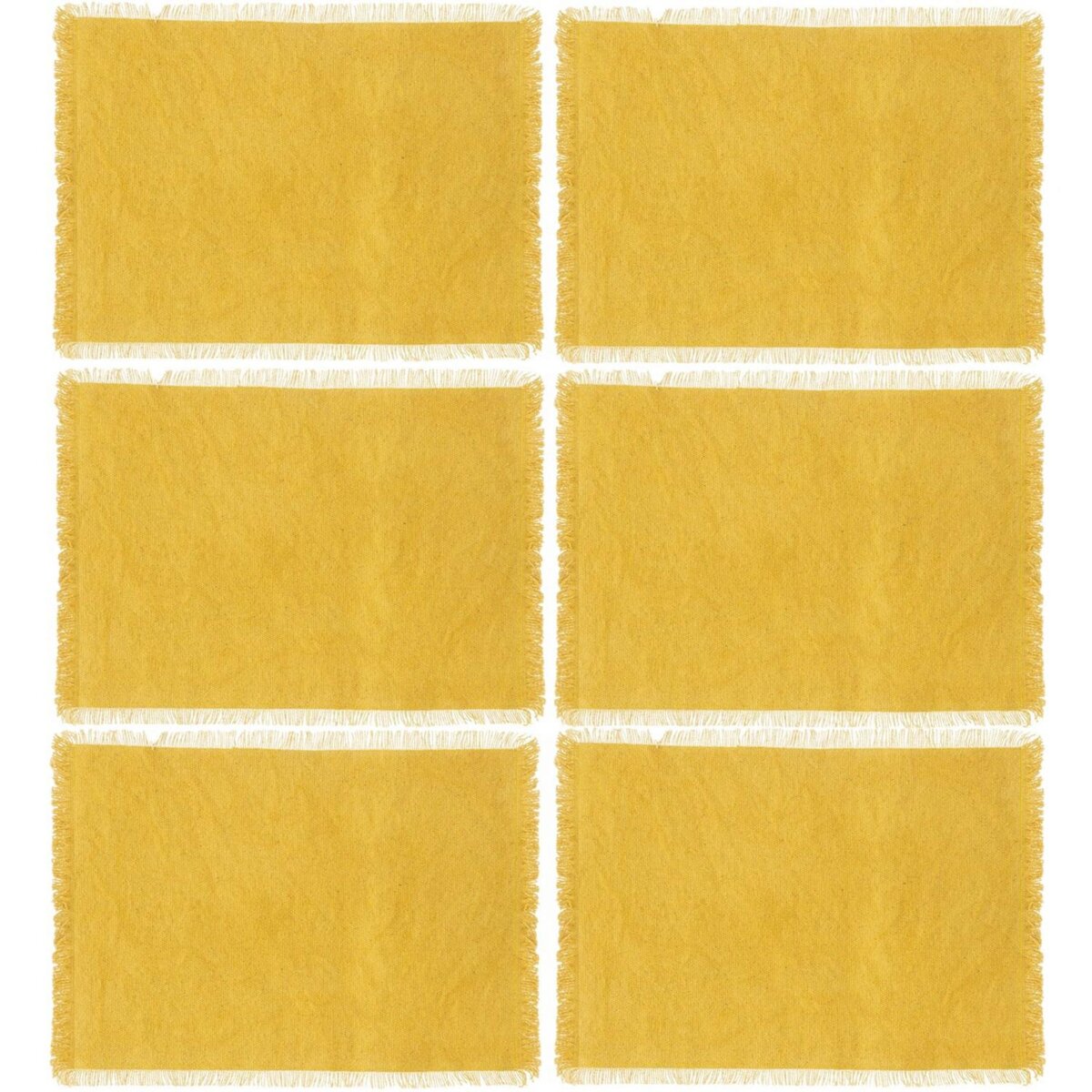 TOILINUX Lot de 6 Sets de table Maha en coton