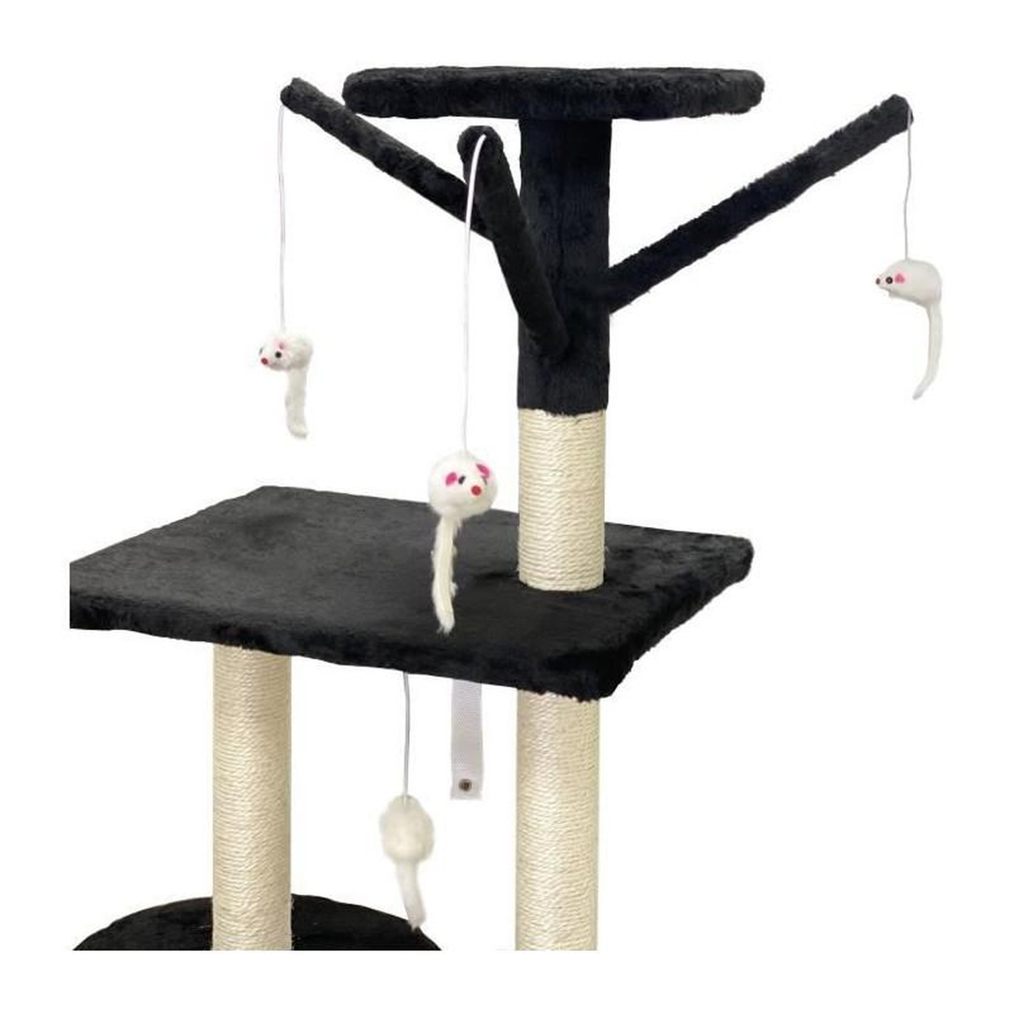 Voir la diapositive 4 : GENERIQUE JIPSY - Arbre a chat - 79 x 34 x 138 cm - Noir