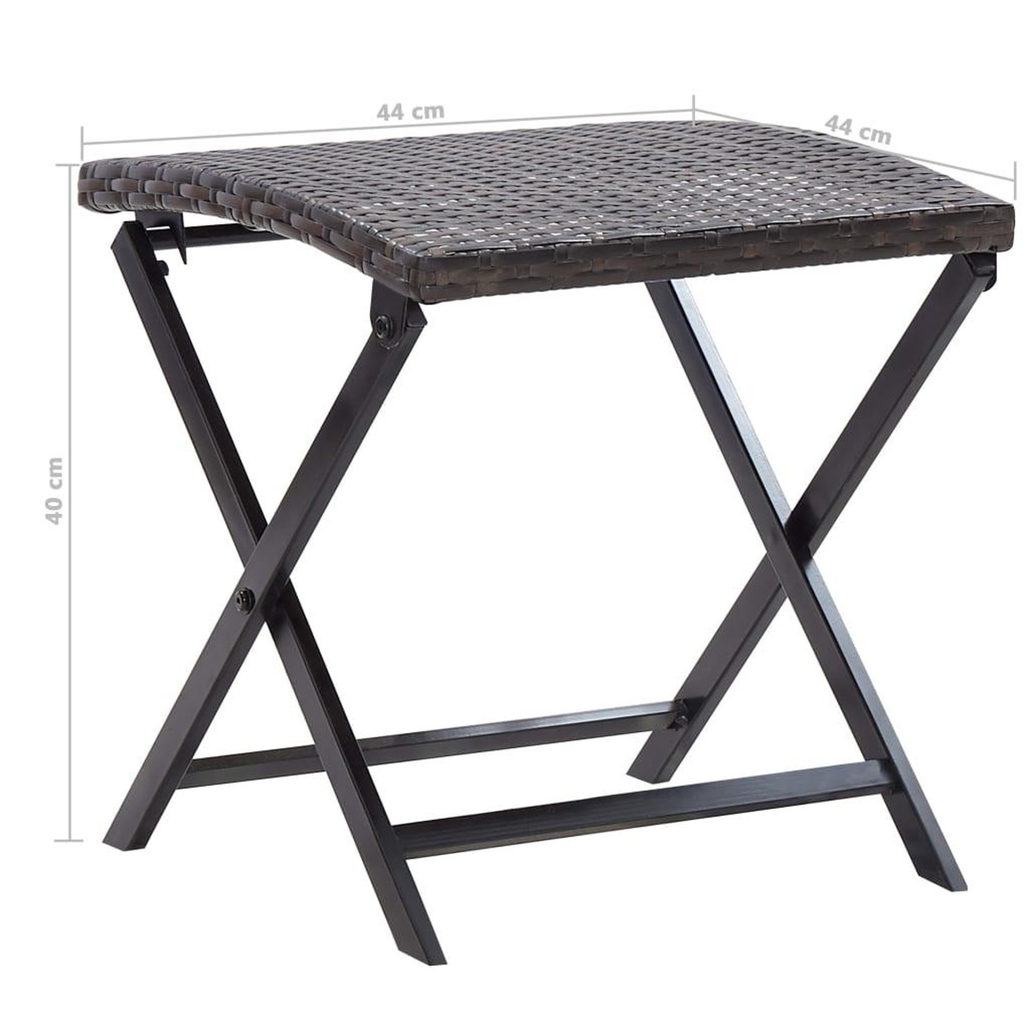 Voir la diapositive 6 : VIDAXL Tabouret pliable Resine tressee Marron