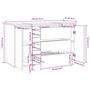 Voir la diapositive 6 : VIDAXL Buffet avec 3 tiroirs Blanc 120x41x75 cm Bois d'ingenierie