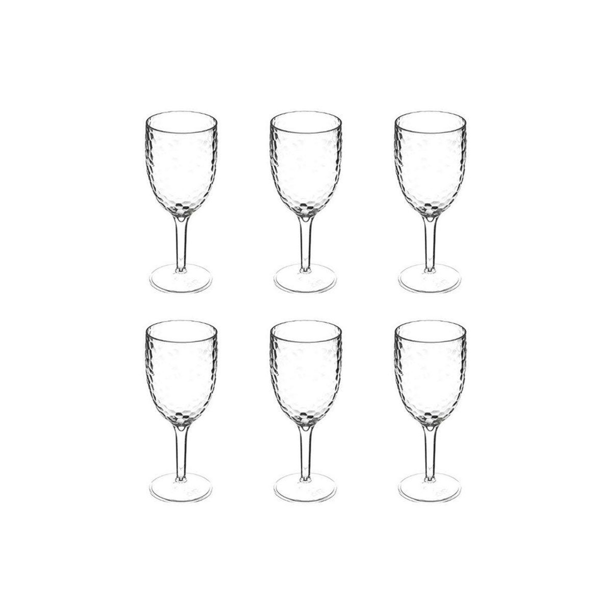 FIVE Lot de 6 verres à pied  estiva  35cl transparent