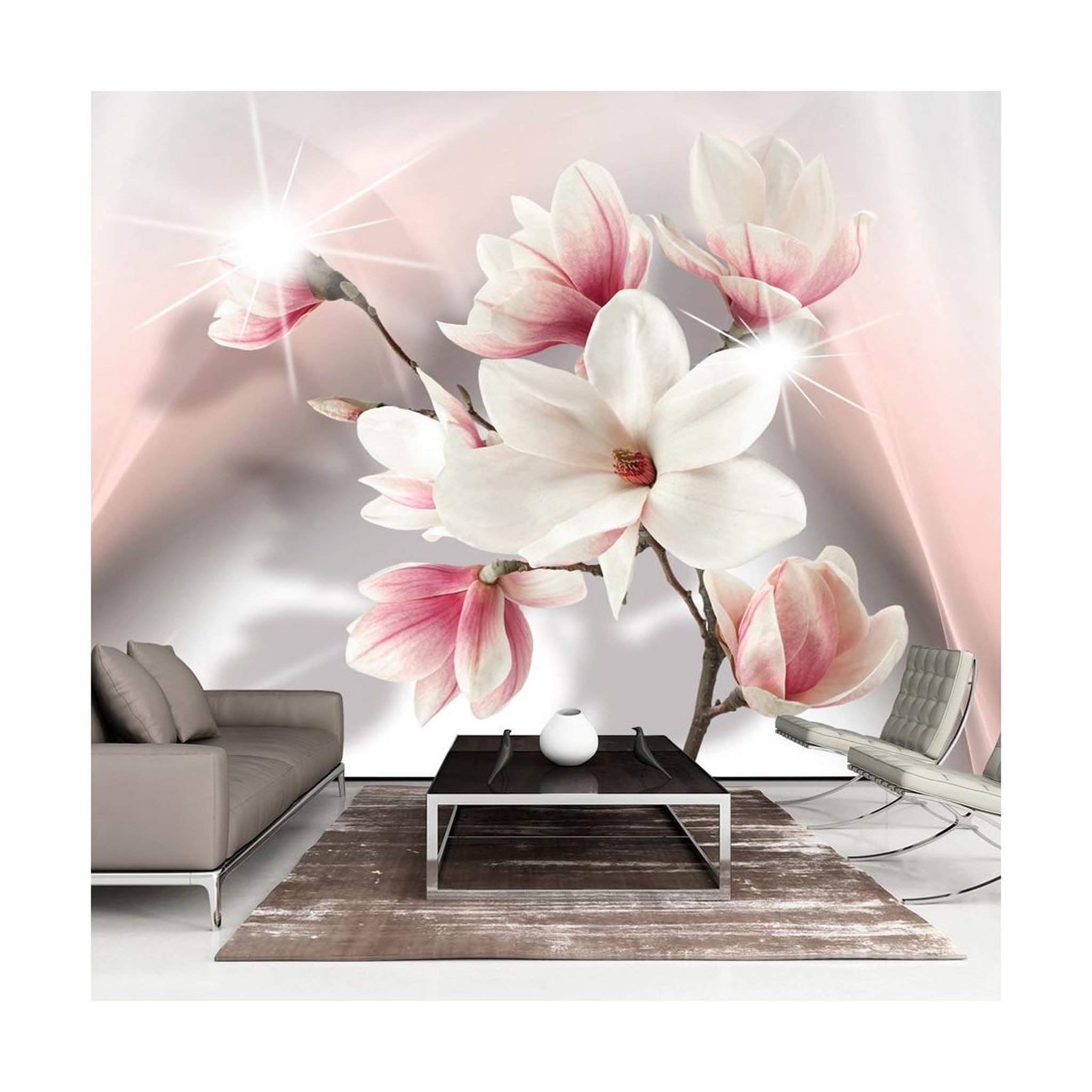 Paris Prix Papier peint xxl  white magnolias ii  280x500cm