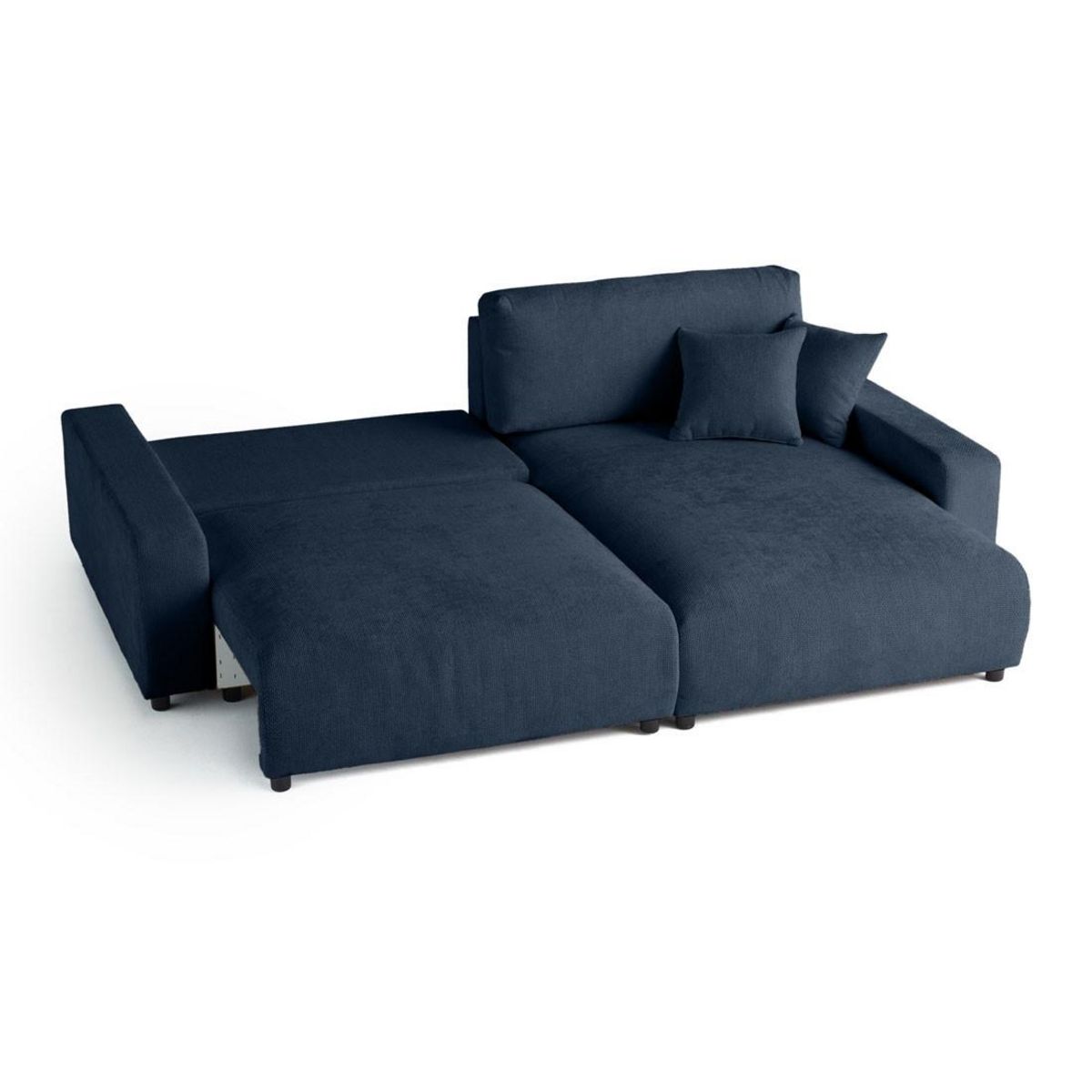 LISA DESIGN Pivoine - canapé d'angle réversible - 4 places - convertible avec coffre - en velours texturé