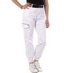 MONDAY PREMIUM Pantalon Cargo Ceinture  Femme  onday Premium LW 357. Coloris disponibles : Blanc