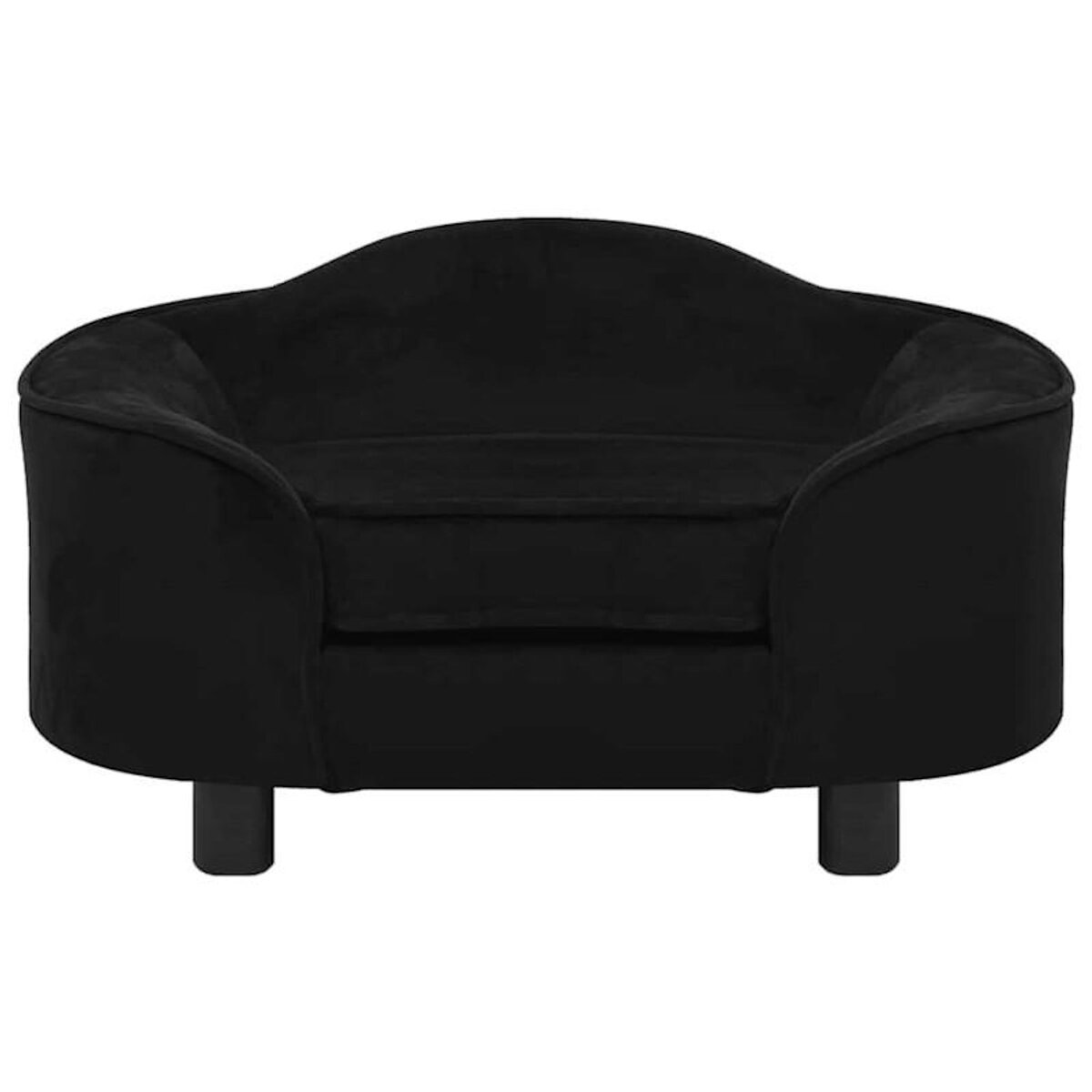 VIDAXL Canapé pour chien Noir 67x47x36 cm Peluche