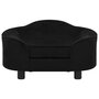 Voir la diapositive 3 : VIDAXL Canapé pour chien Noir 67x47x36 cm Peluche
