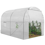 ID MARKET Serre tunnel de jardin 6M² blanche gamme maraîchère ROMA 2x3M