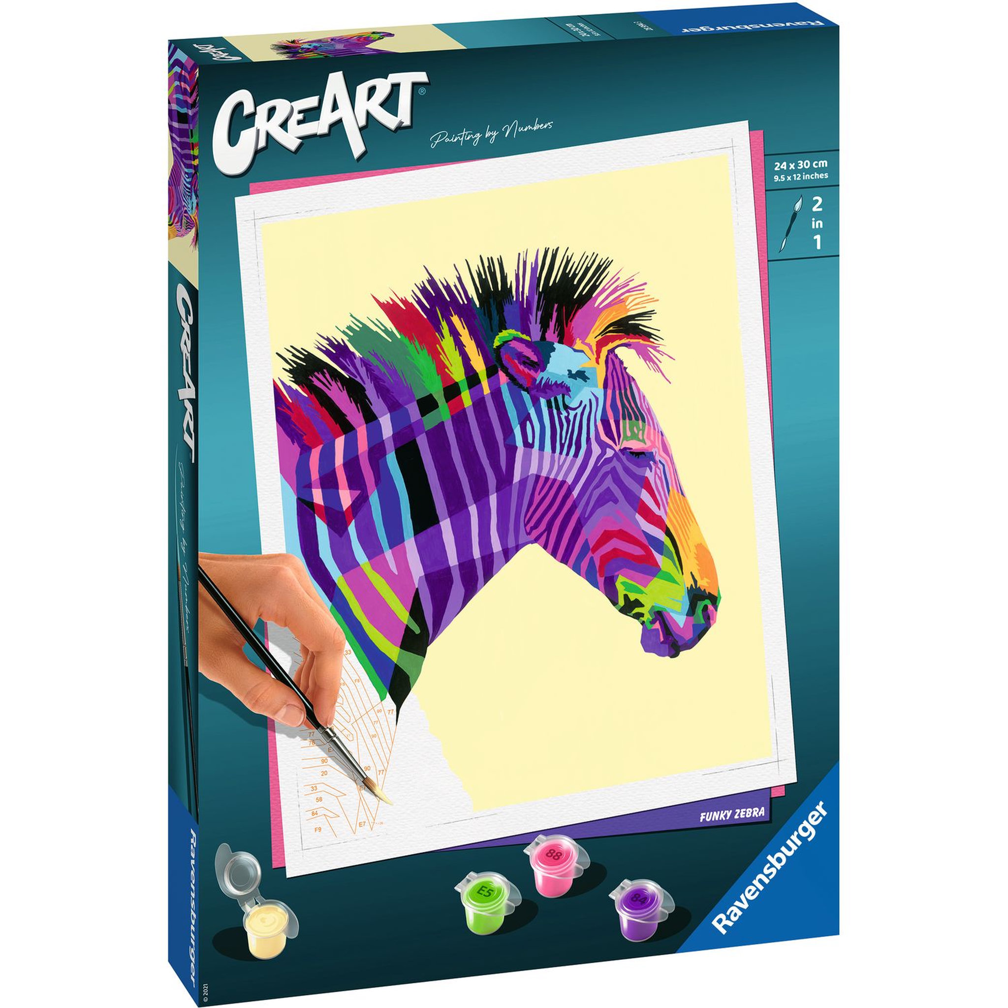 RAVENSBURGER Tableau Zèbre- 24x30 cm - CreArt
