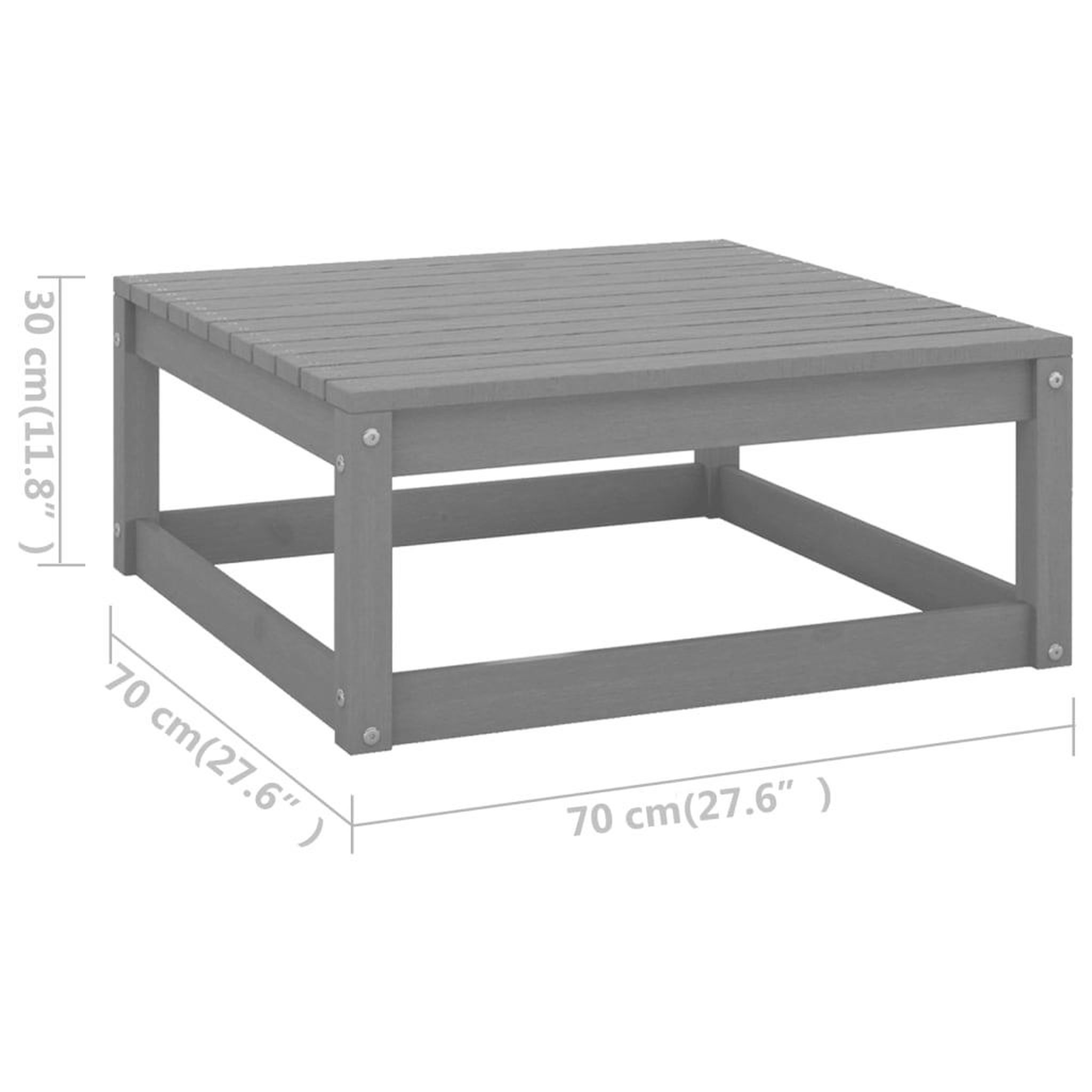 Voir la diapositive 6 : VIDAXL Repose-pieds de jardin avec coussins lot de 2 Bois pin solide