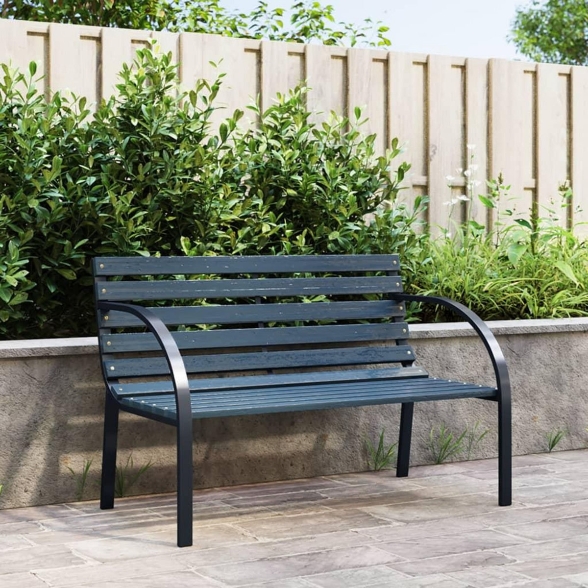 VIDAXL Banc de jardin 120 cm Gris Bois