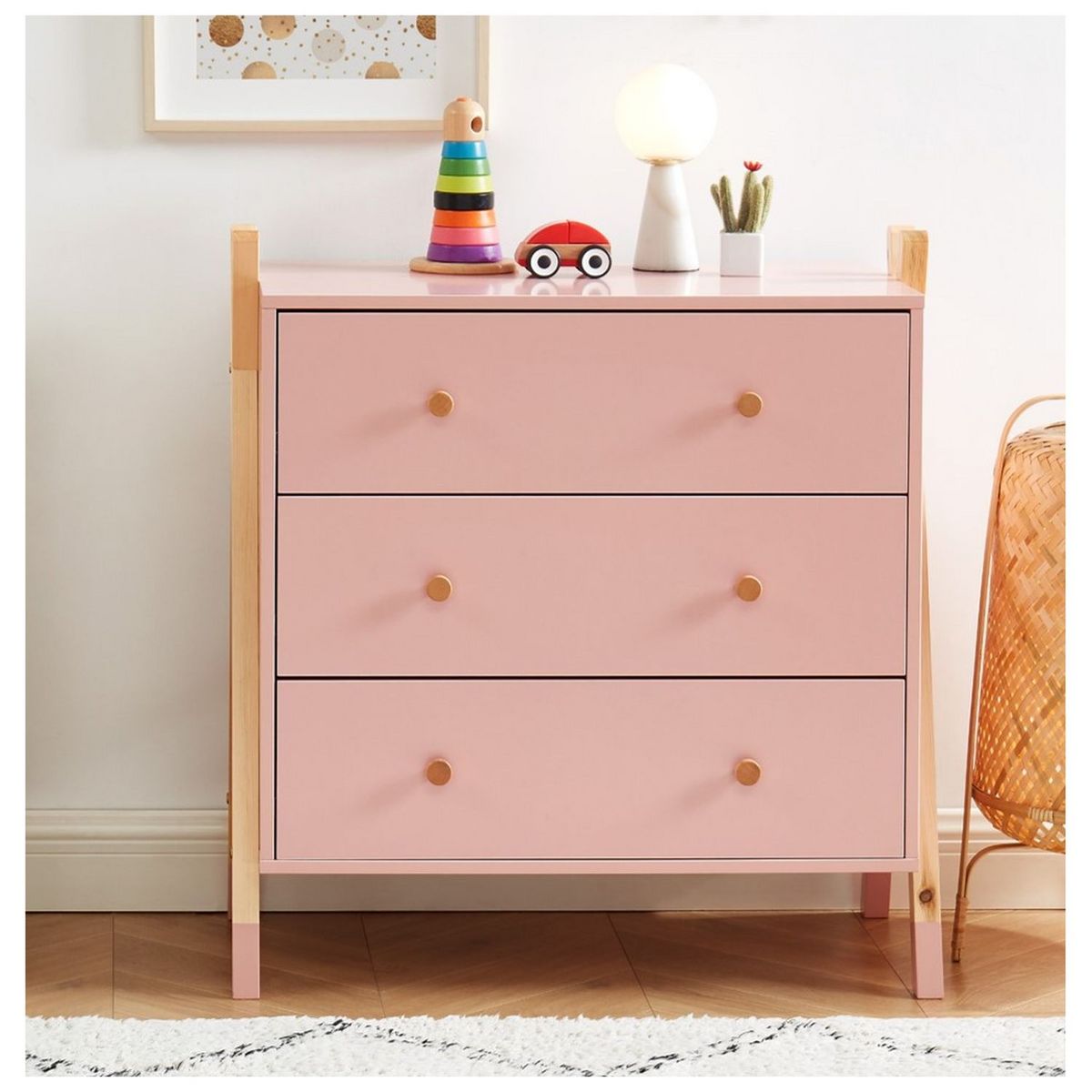 Commode enfant TIPI 3 tiroirs  L81cm AUGUSTIN