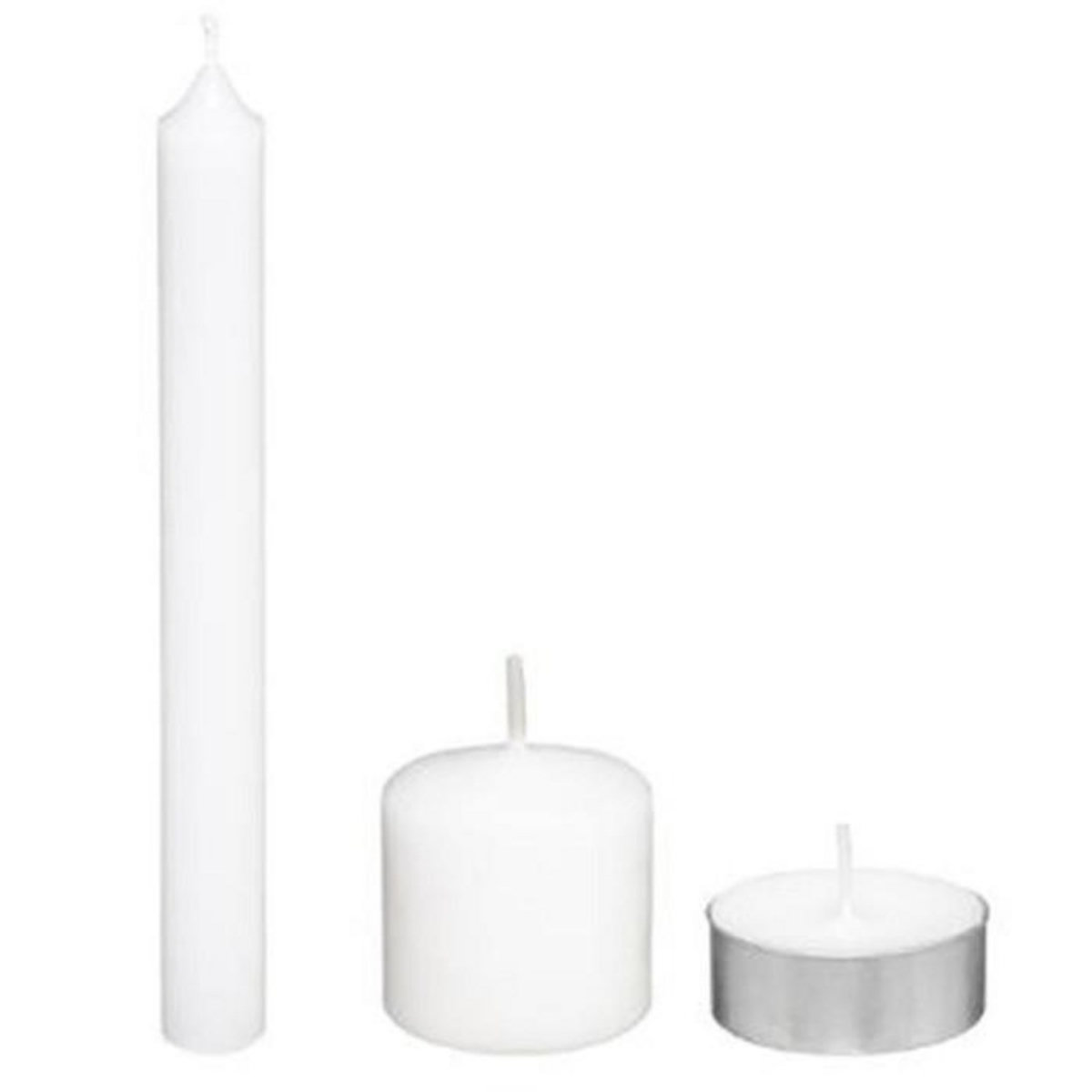 COMPTOIR DE LA BOUGIE Coffret 21 Bougies  3 Formats  20cm Blanc