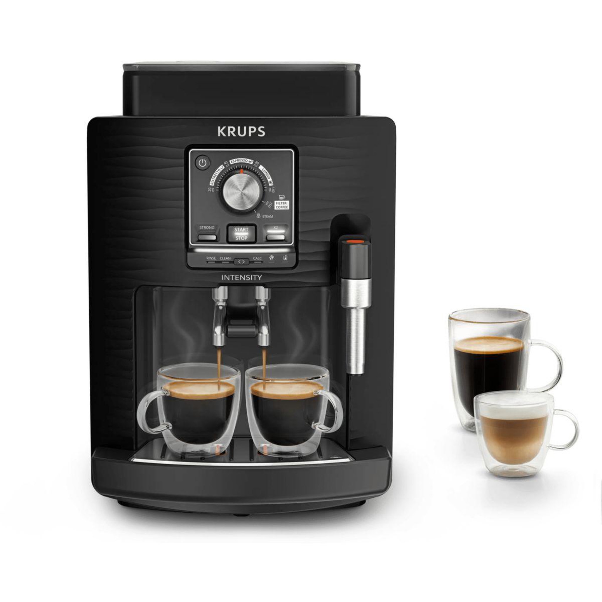 KRUPS Expresso broyeur intensity, machine espresso entièrementautomatique, 4 boissons ea5008e0