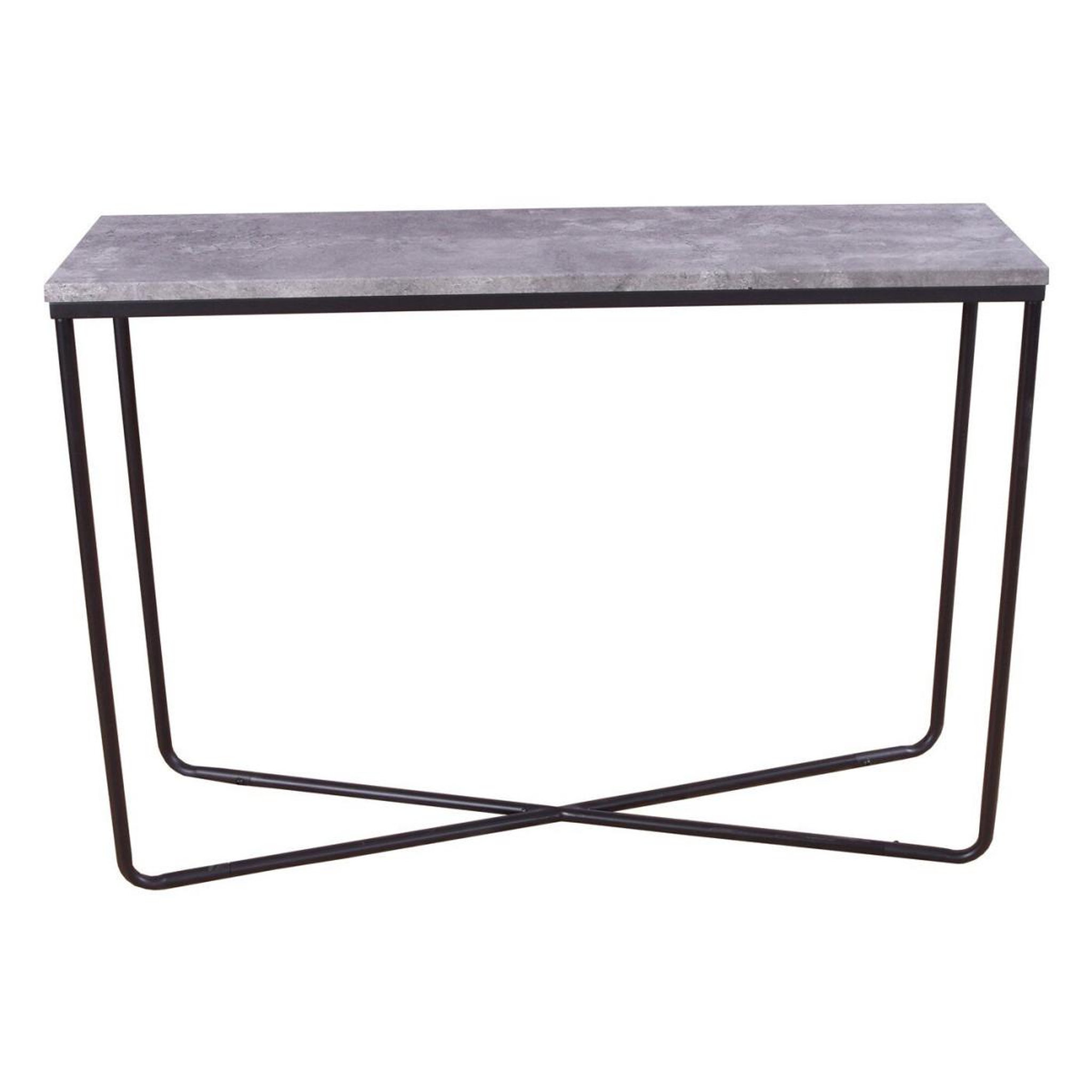 Voir la diapositive 2 : Paris Prix Console design  palace  110cm gris foncé & noir