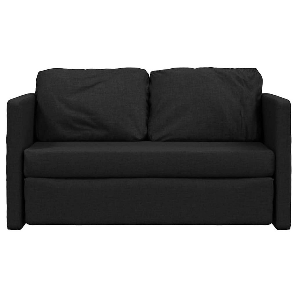 VIDAXL Canape-lit 2 en 1 noir 112x174x55 cm tissu