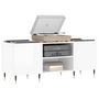 Voir la diapositive 3 : VIDAXL Armoire a disques blanc brillant 121x38x48 cm bois d'ingenierie