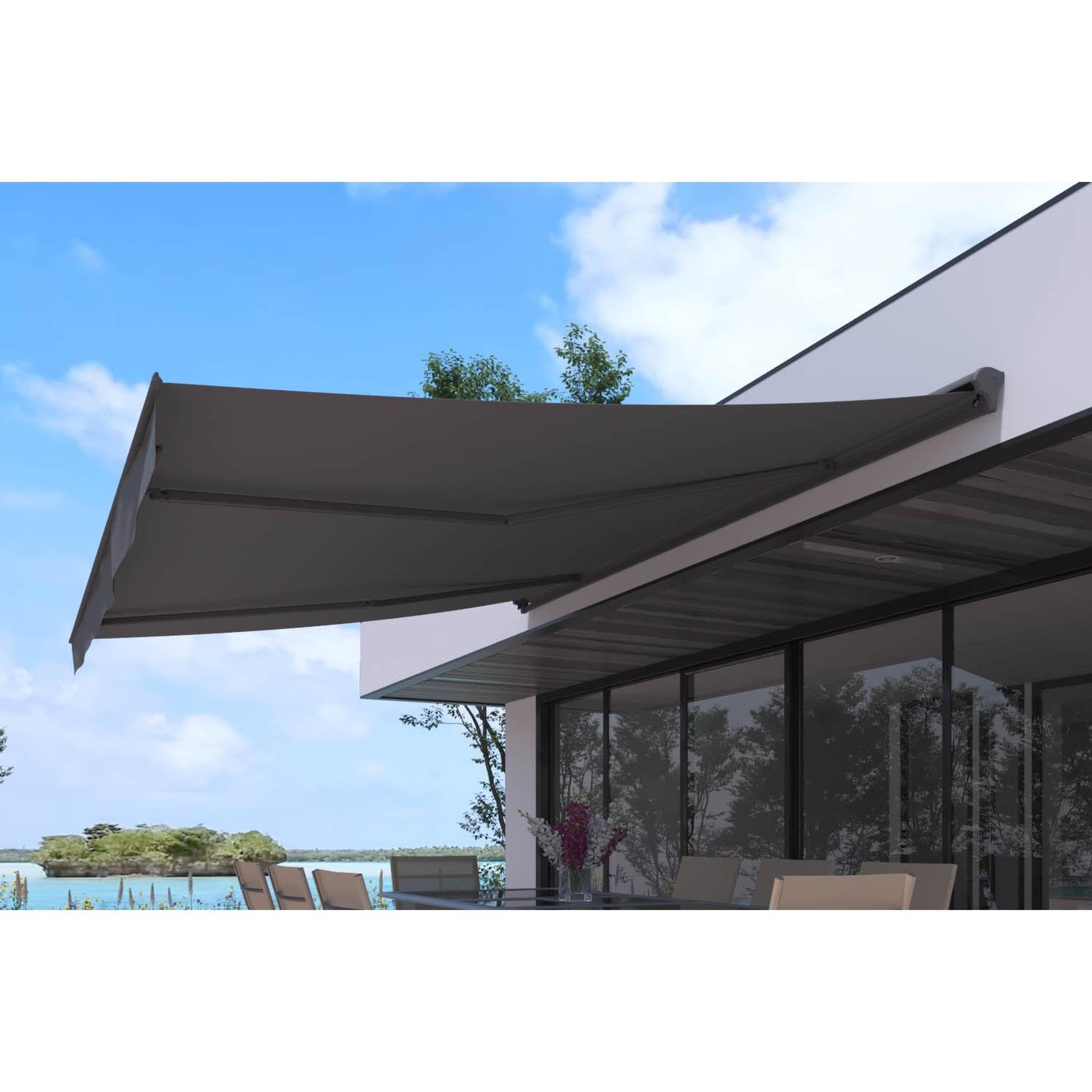 Voir la diapositive 5 : CONCEPT USINE Store banne 4 x 3 m gris lozio
