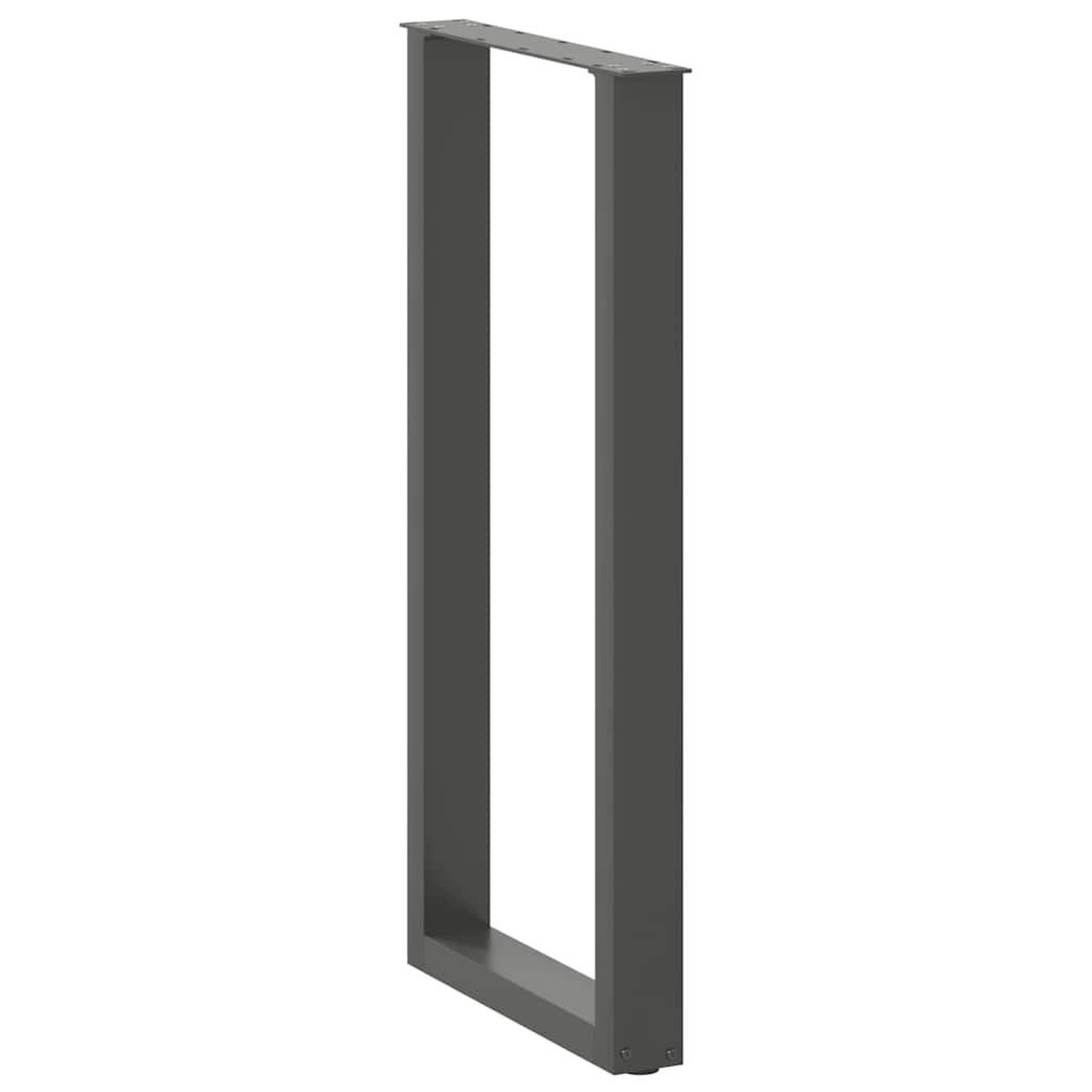 Voir la diapositive 4 : VIDAXL Pieds de table basse forme de U 2 pcs anthracite 40x(100-101)cm