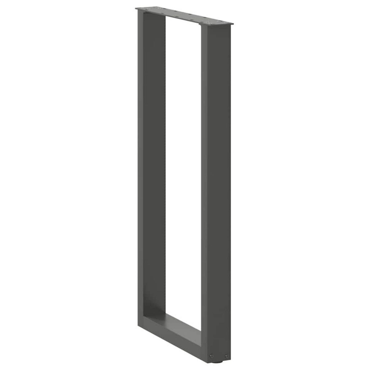 VIDAXL Pieds de table basse forme de U 2 pcs anthracite 40x(100-101)cm