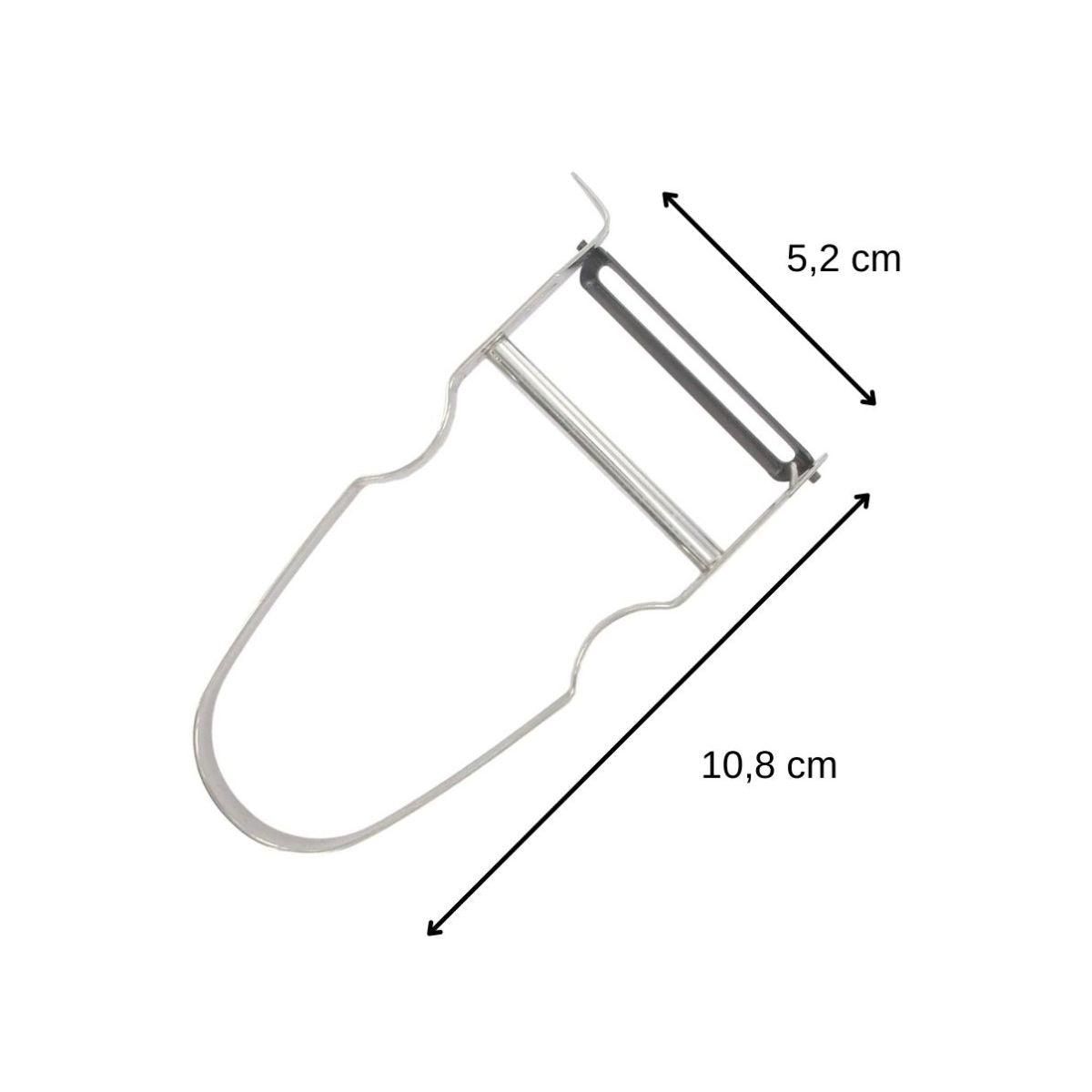 Fackelmann Lot de 2 rasoirs à légumes 11 cm Castor en inox Fackelmann