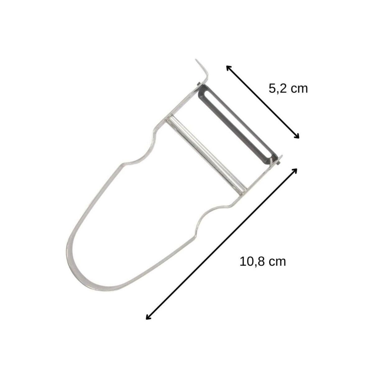 Fackelmann Lot de 2 rasoirs à légumes 11 cm Castor en inox Fackelmann