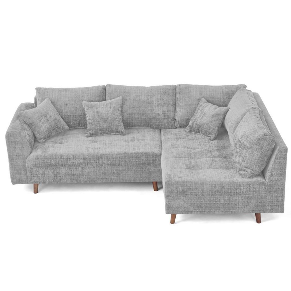 LISA DESIGN Rune - canapé d'angle droit 4 places en velours texturé