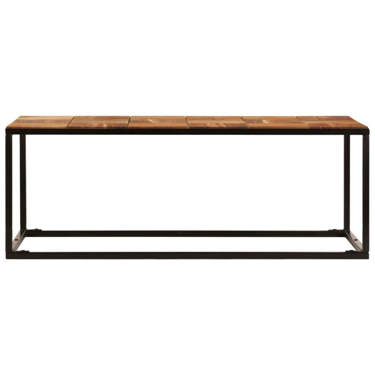 VIDAXL Table basse 110x60x40 cm Bois d'acacia solide et acier
